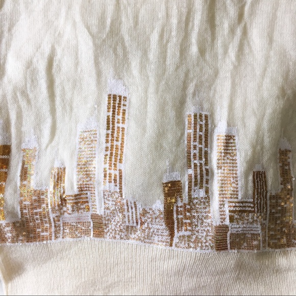 Wildfox It Could Happen Skyline Sequin Sweater M - Picture 3 of 7